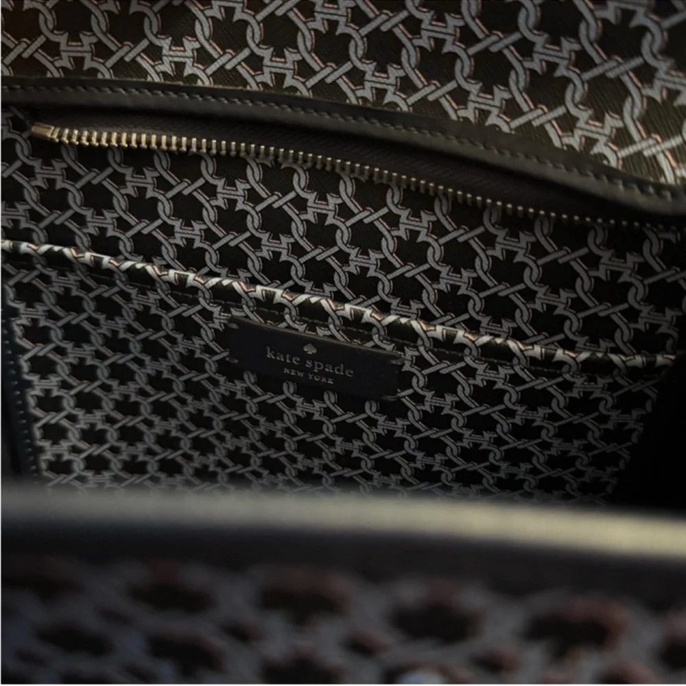 Kate Spade Navy and Black Geometric Tote - Picture 11 of 15